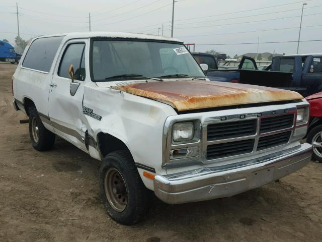 3B4GM07Y0NM560729 - 1992 DODGE RAMCHARGER WHITE photo 1