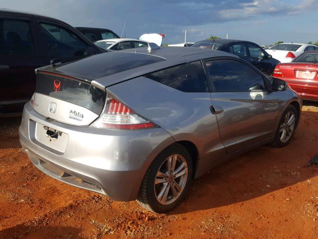 JHMZF1D68CS000443 - 2012 HONDA CR-Z EX SILVER photo 4