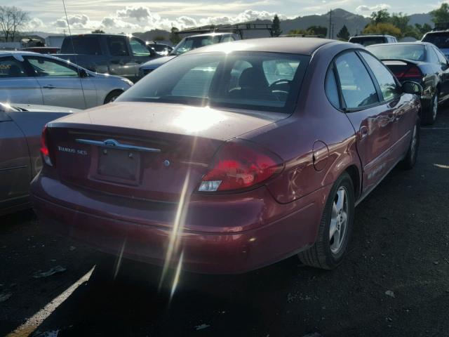 1FAFP55273A182457 - 2003 FORD TAURUS SES RED photo 4