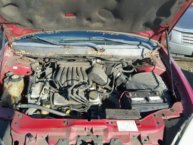 1FAFP55273A182457 - 2003 FORD TAURUS SES RED photo 7