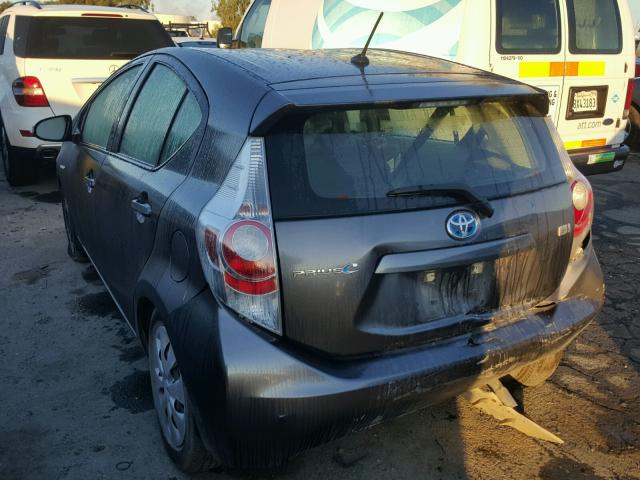 JTDKDTB36D1552642 - 2013 TOYOTA PRIUS C GRAY photo 3