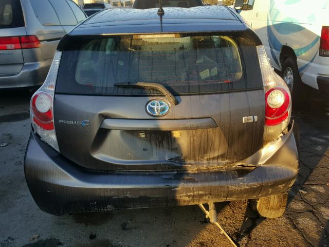 JTDKDTB36D1552642 - 2013 TOYOTA PRIUS C GRAY photo 9