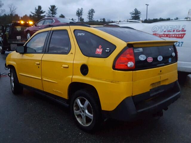 3G7DB03E52S553661 - 2002 PONTIAC AZTEK YELLOW photo 3