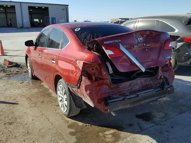 3N1AB7AP0EY237431 - 2014 NISSAN SENTRA S RED photo 3