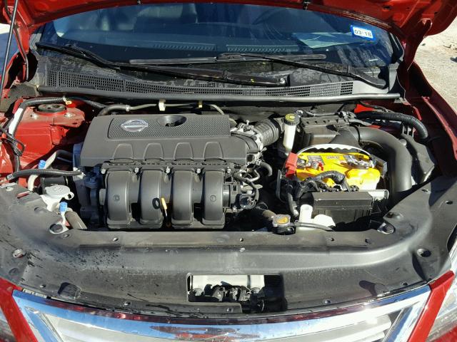 3N1AB7AP0EY237431 - 2014 NISSAN SENTRA S RED photo 7