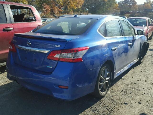 3N1AB7AP9DL607318 - 2013 NISSAN SENTRA S BLUE photo 4