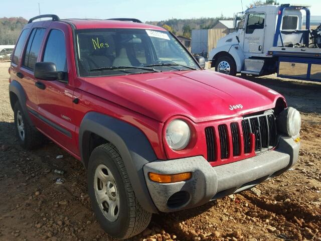 1J4GK48K34W323834 - 2004 JEEP LIBERTY SP RED photo 1