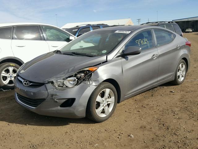 5NPDH4AE6CH102776 - 2012 HYUNDAI ELANTRA GL GRAY photo 2