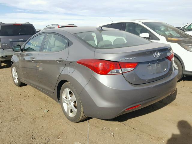 5NPDH4AE6CH102776 - 2012 HYUNDAI ELANTRA GL GRAY photo 3