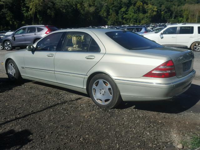 WDBNG78J72A231836 - 2002 MERCEDES-BENZ S 600 TAN photo 3