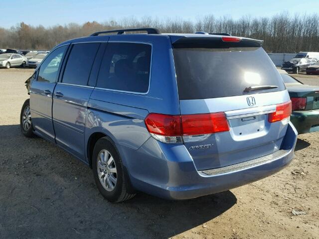 5FNRL38639B021108 - 2009 HONDA ODYSSEY EX BLUE photo 3