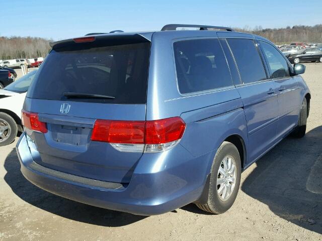 5FNRL38639B021108 - 2009 HONDA ODYSSEY EX BLUE photo 4