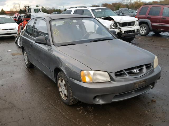 KMHCF35G81U093553 - 2001 HYUNDAI ACCENT L GRAY photo 1