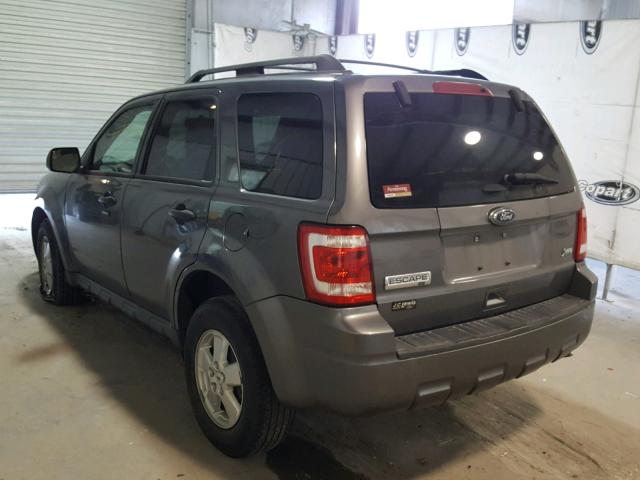 1FMCU0DG3CKA41414 - 2012 FORD ESCAPE XLT GRAY photo 3