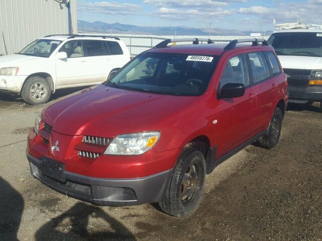 JA4LZ31F55U044853 - 2005 MITSUBISHI OUTLANDER MAROON photo 2