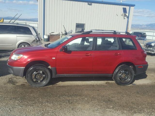 JA4LZ31F55U044853 - 2005 MITSUBISHI OUTLANDER MAROON photo 9