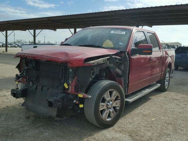 1FTFW1CF8BFC49306 - 2011 FORD F150 SUPER RED photo 2