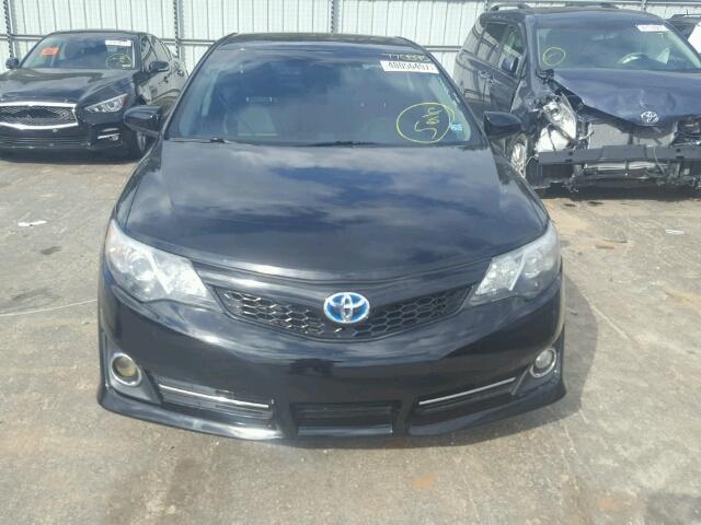 4T1BD1FK1EU123930 - 2014 TOYOTA CAMRY HYBR BLACK photo 9