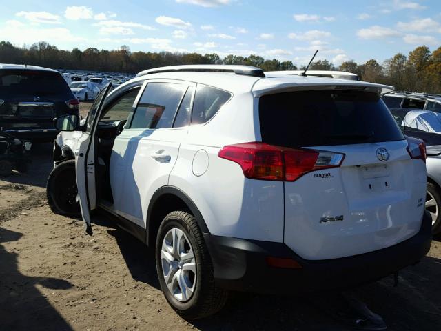 JTMBFREV5ED063336 - 2014 TOYOTA RAV4 LE WHITE photo 3