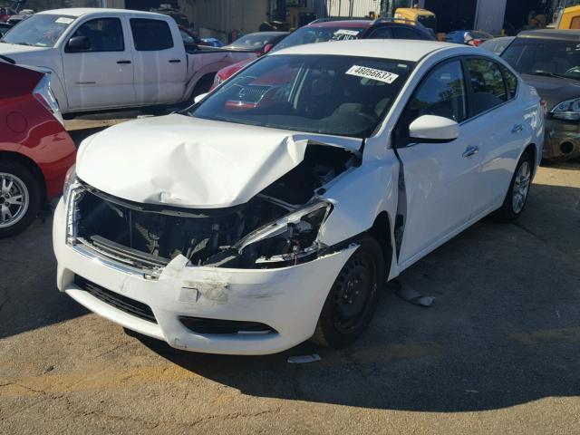 3N1AB7AP7FY214231 - 2015 NISSAN SENTRA S WHITE photo 2