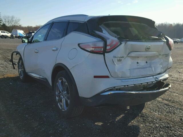 5N1AZ2MH1FN238730 - 2015 NISSAN MURANO S WHITE photo 3