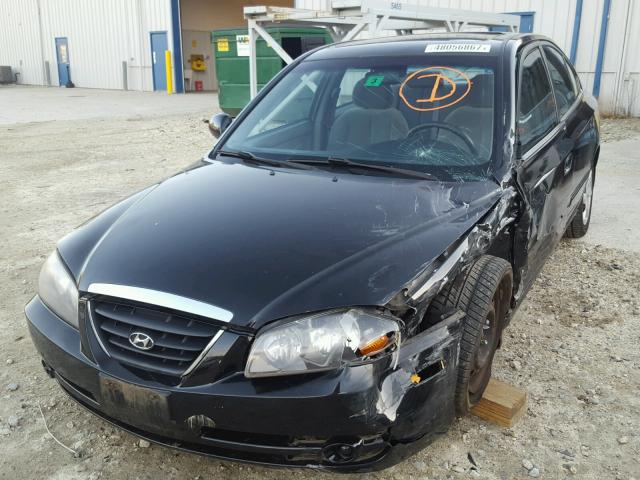 KMHDN46D86U225512 - 2006 HYUNDAI ELANTRA GL BLACK photo 2