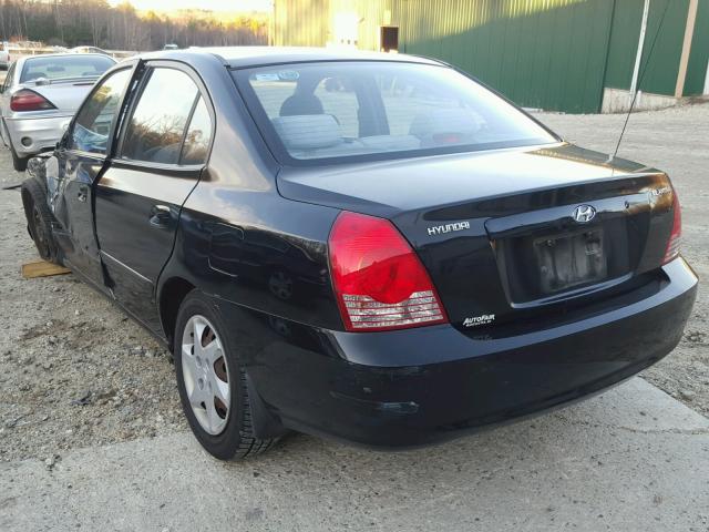 KMHDN46D86U225512 - 2006 HYUNDAI ELANTRA GL BLACK photo 3