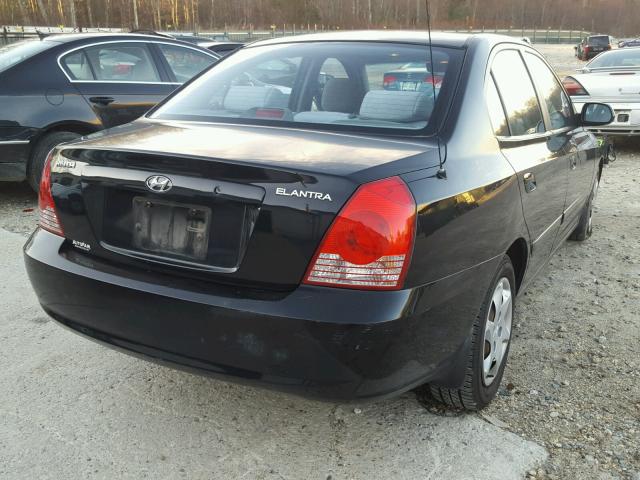 KMHDN46D86U225512 - 2006 HYUNDAI ELANTRA GL BLACK photo 4