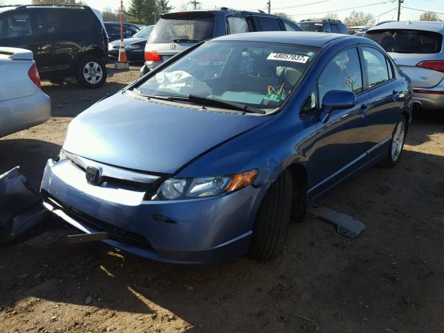 2HGFA16876H527341 - 2006 HONDA CIVIC EX BLUE photo 2