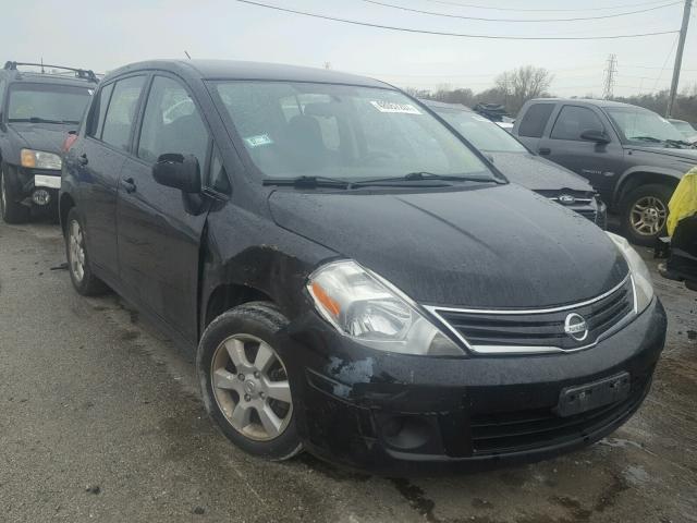 3N1BC1CP1CK249647 - 2012 NISSAN VERSA S BLACK photo 1