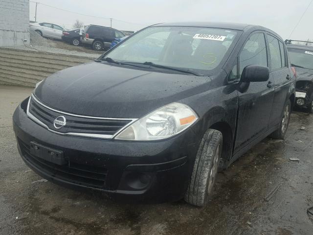 3N1BC1CP1CK249647 - 2012 NISSAN VERSA S BLACK photo 2