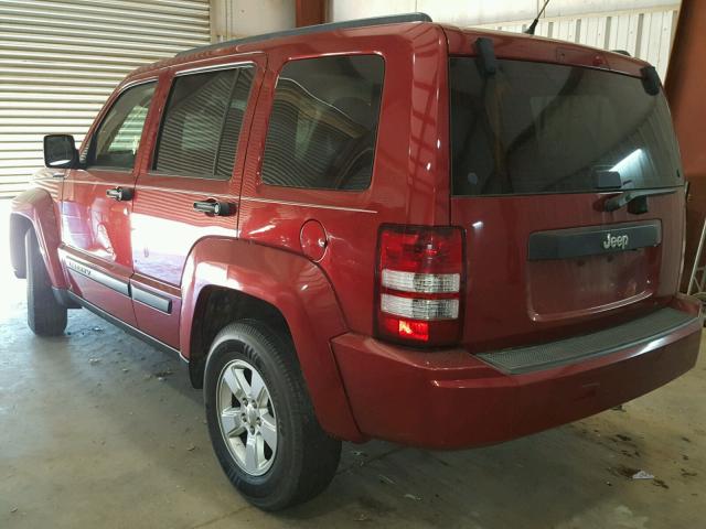 1C4PJLAK7CW180740 - 2012 JEEP LIBERTY SP MAROON photo 3