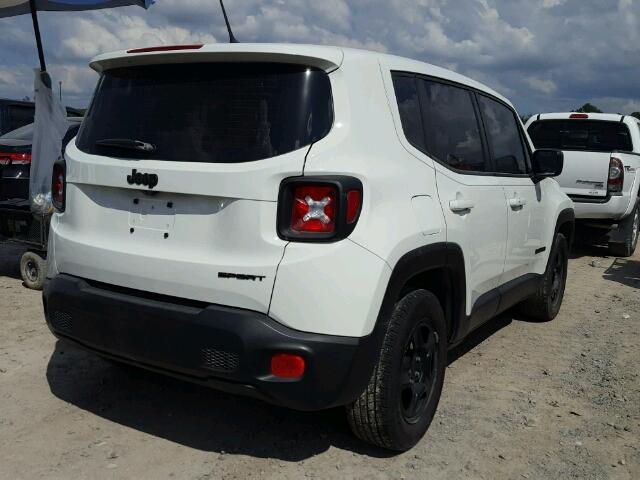 ZACCJAAT2GPC95762 - 2016 JEEP RENEGADE S WHITE photo 4