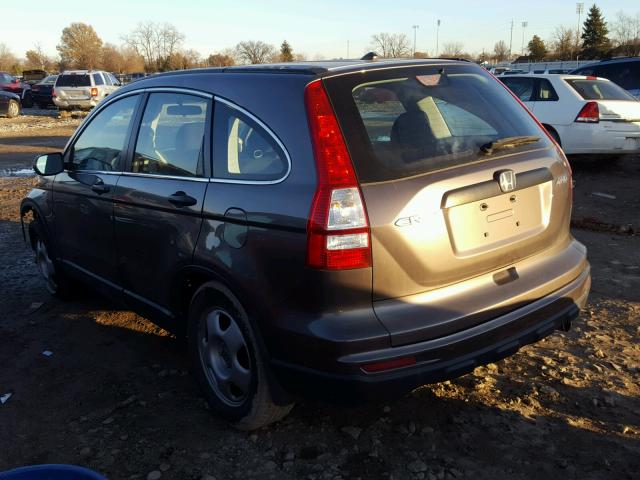 5J6RE4H39BL033377 - 2011 HONDA CR-V LX BROWN photo 3