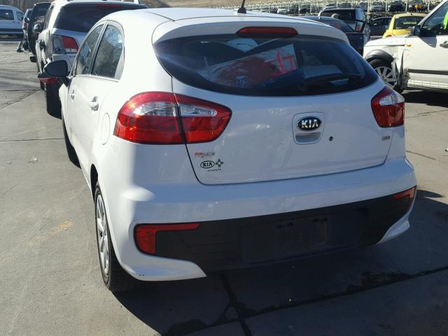 KNADM5A33G6648500 - 2016 KIA RIO LX WHITE photo 3