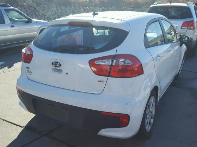 KNADM5A33G6648500 - 2016 KIA RIO LX WHITE photo 4