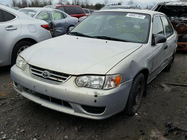 2T1BR12E21C843590 - 2001 TOYOTA COROLLA CE SILVER photo 2