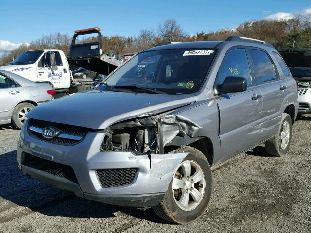 KNDJF724197582836 - 2009 KIA SPORTAGE L SILVER photo 2