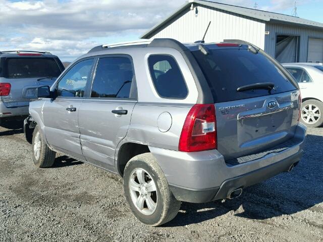 KNDJF724197582836 - 2009 KIA SPORTAGE L SILVER photo 3