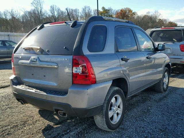 KNDJF724197582836 - 2009 KIA SPORTAGE L SILVER photo 4