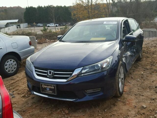 1HGCR2F76DA101838 - 2013 HONDA ACCORD EX BLUE photo 2