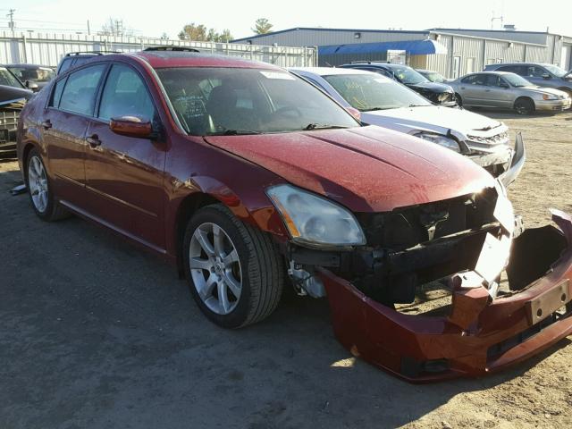 1N4BA41E58C823448 - 2008 NISSAN MAXIMA SE RED photo 1