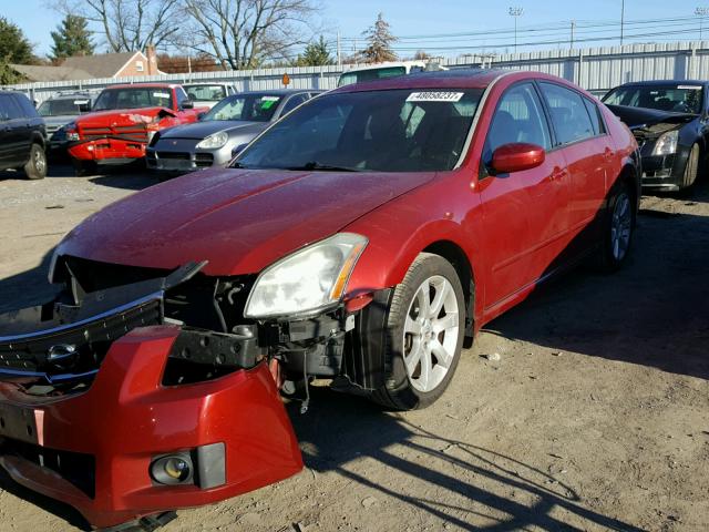 1N4BA41E58C823448 - 2008 NISSAN MAXIMA SE RED photo 2