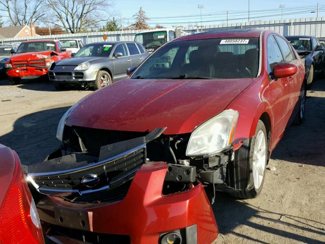 1N4BA41E58C823448 - 2008 NISSAN MAXIMA SE RED photo 9