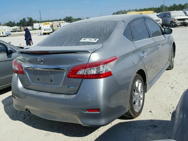 3N1AB7AP8EY257944 - 2014 NISSAN SENTRA S GRAY photo 4