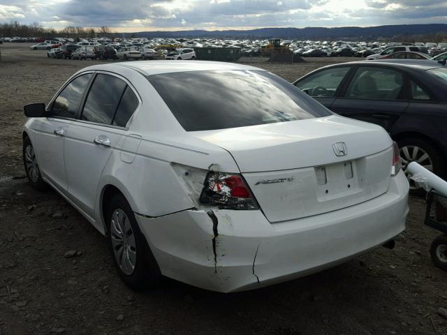 1HGCP2F3XAA015236 - 2010 HONDA ACCORD LX WHITE photo 3