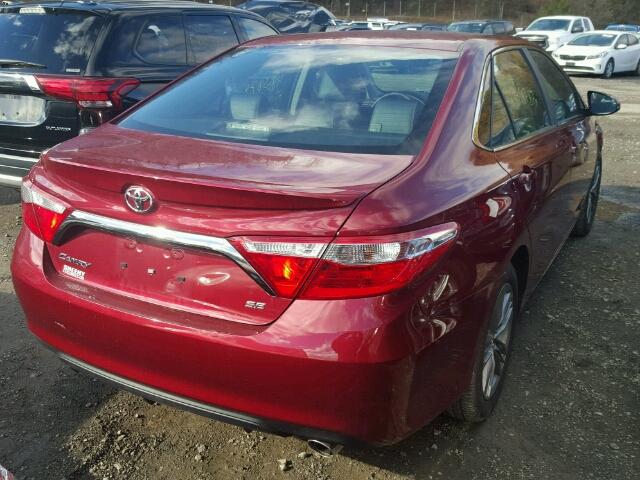 4T1BF1FK2HU674303 - 2017 TOYOTA CAMRY LE BURGUNDY photo 4