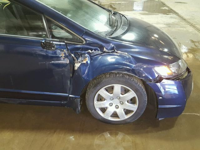 2HGFA1E59AH541872 - 2010 HONDA CIVIC LX BLUE photo 9