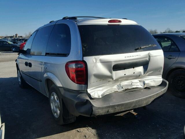 1B4GP25R92B704067 - 2002 DODGE CARAVAN SE SILVER photo 3