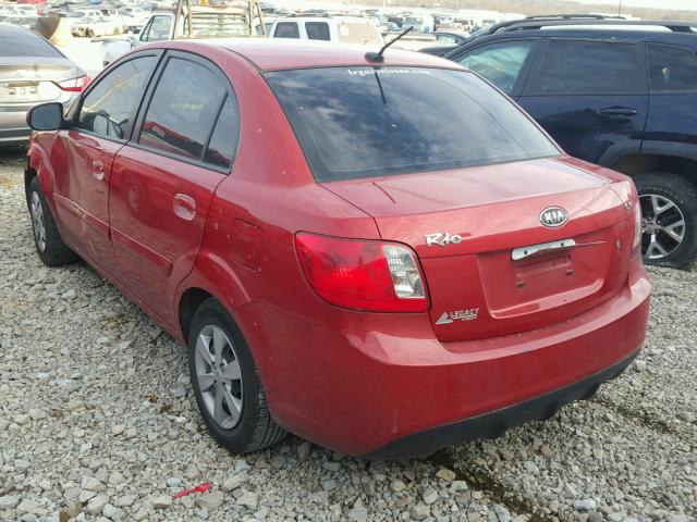 KNADH4A3XB6955878 - 2011 KIA RIO BASE ORANGE photo 3